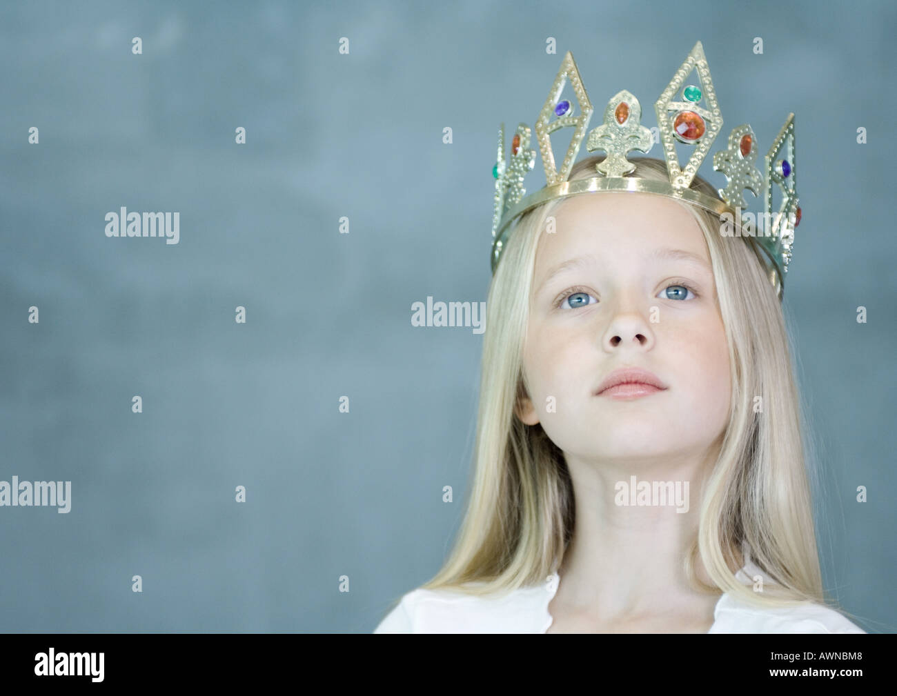 Girl wearing crown Stock Photo