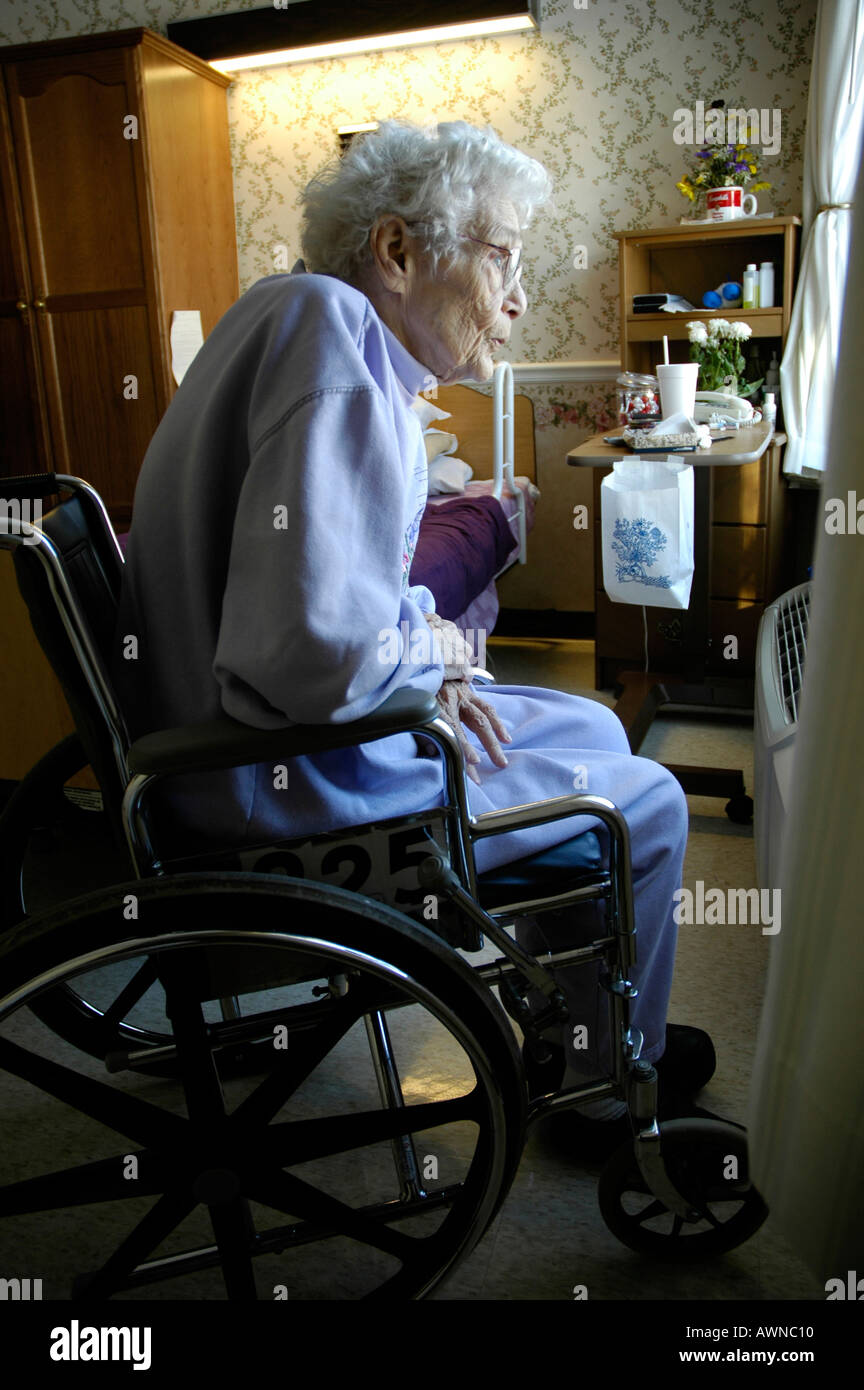 Senior men and women go through medical rehabilitation after suffering age related injuries and illness Stock Photo