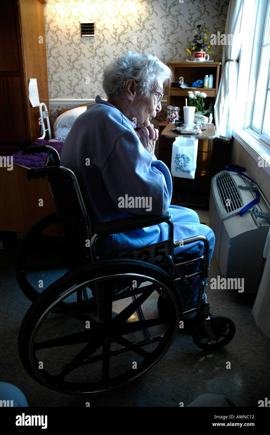 Senior men and women go through medical rehabilitation after suffering age related injuries and illness Stock Photo