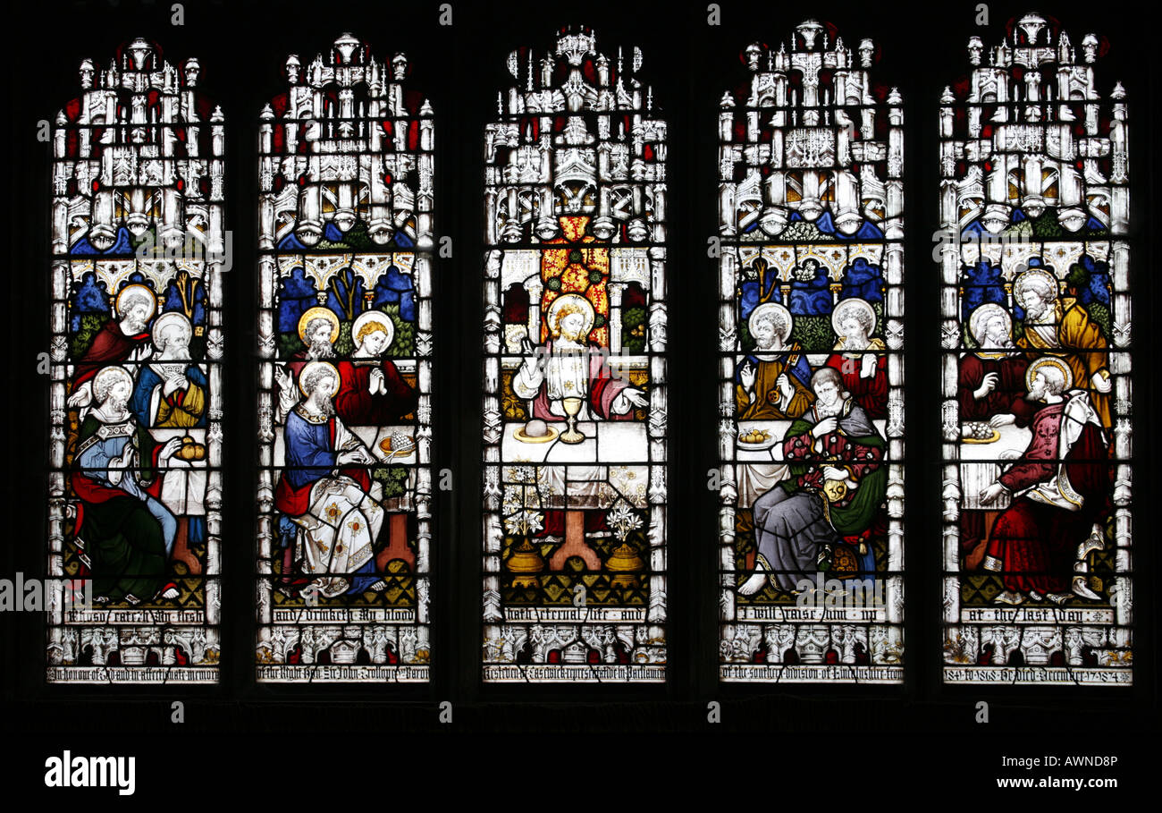 Stained Glass Window Depicting the Last Supper, St Michaels and All