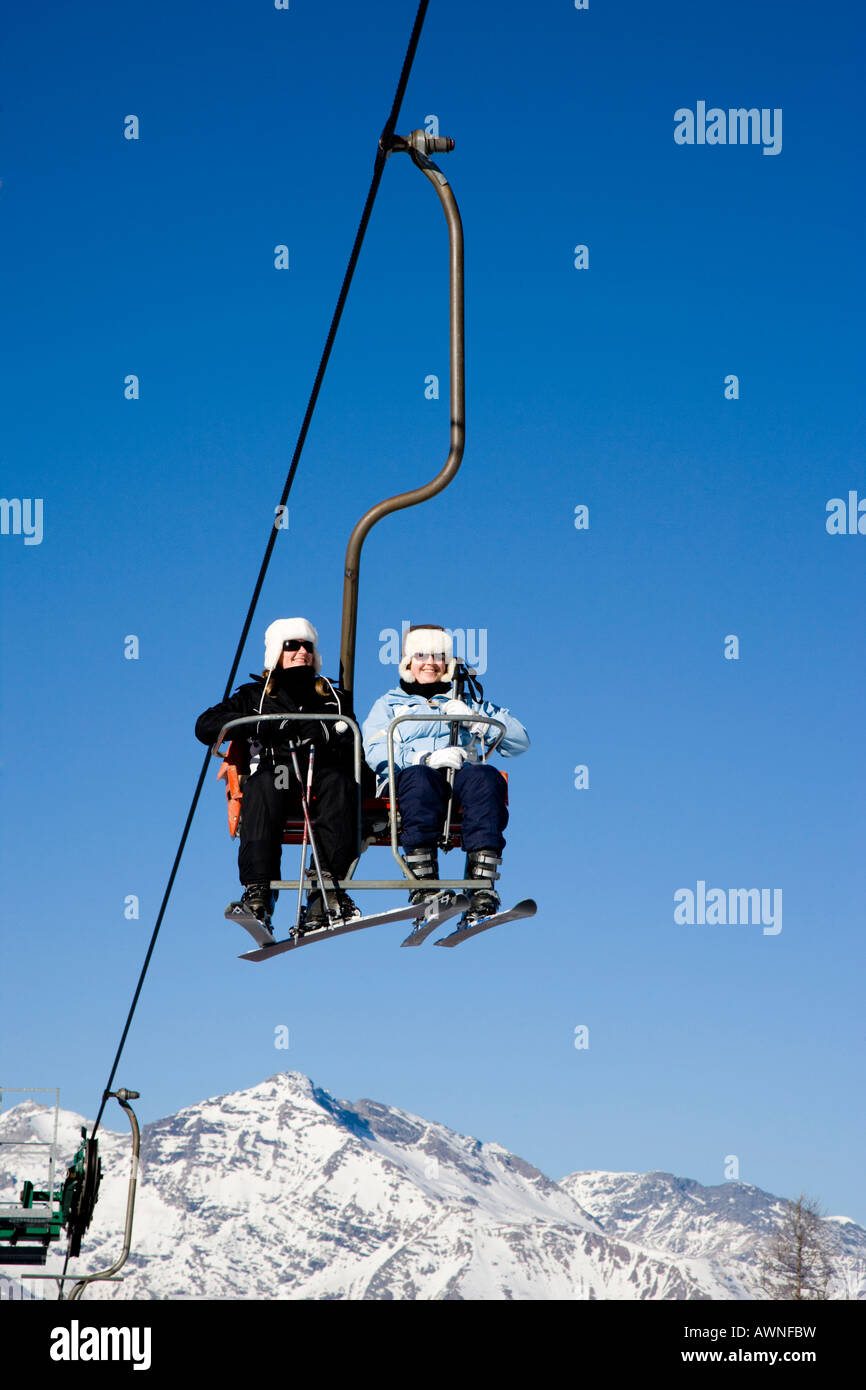 Old ski lift Sportinia Sauze d Oulx Italy Stock Photo - Alamy