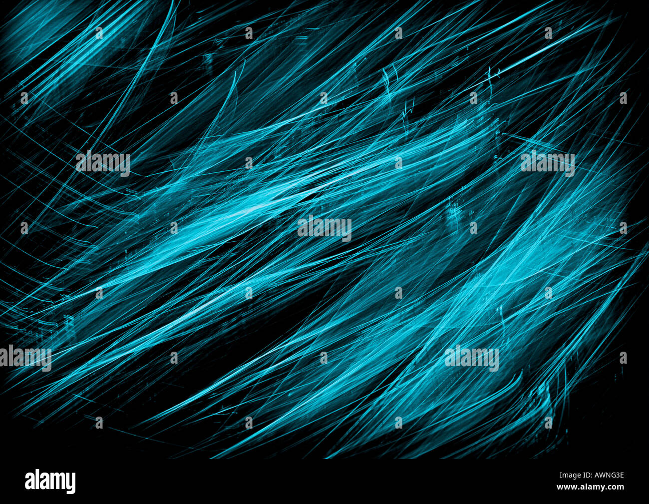 Light effect, blues on black. Stock Photo
