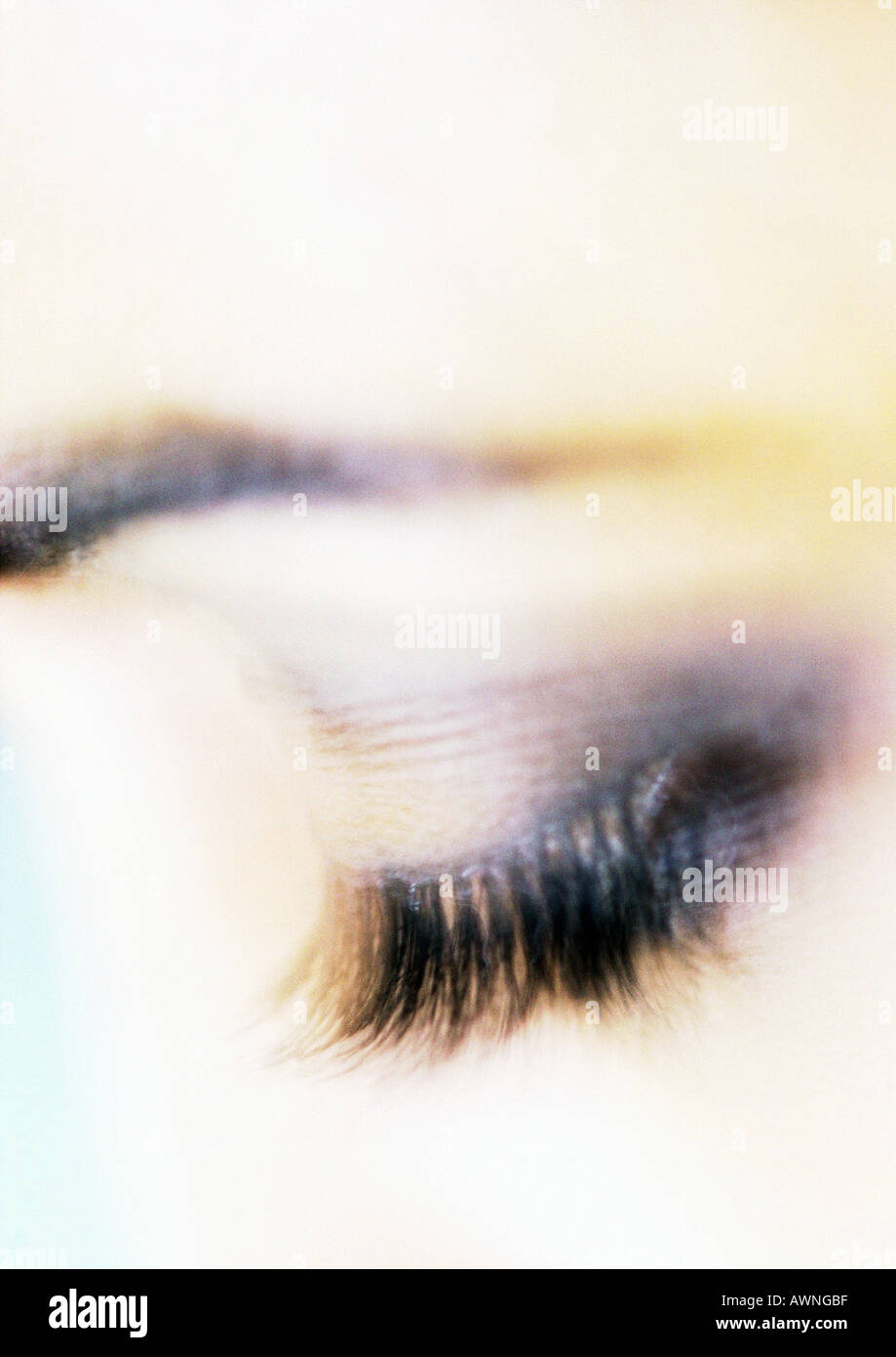 Extreme close up woman putting hi-res stock photography and images - Alamy