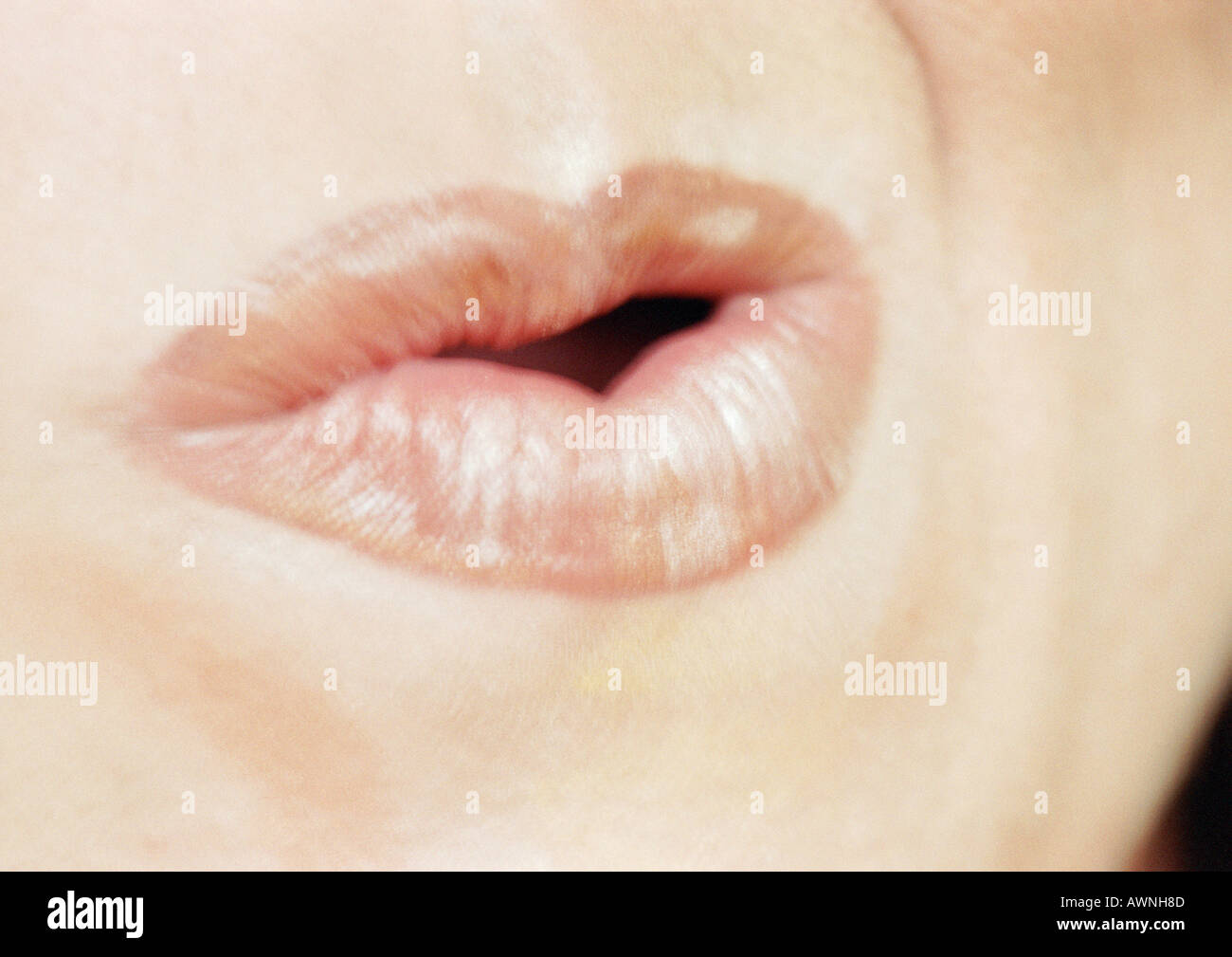 Close up of woman's mouth. Stock Photo