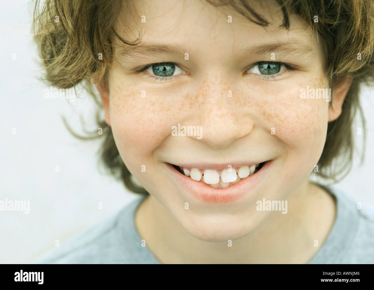Boy smiling, portrait Stock Photo