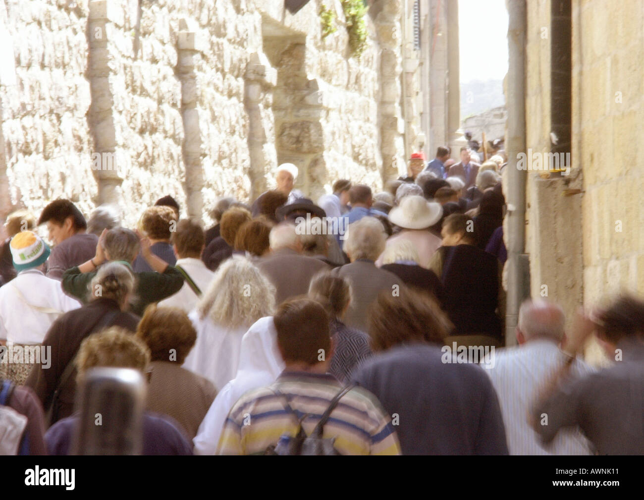 Israel, Jerusalem, procession in the Via Dolorosa Stock Photo - Alamy