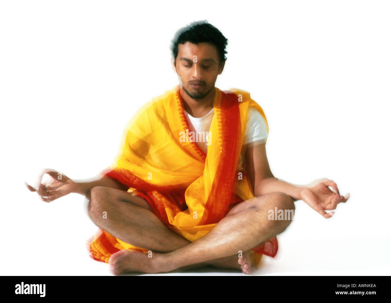 Hindu man meditating in lotus hi-res stock photography and images - Alamy