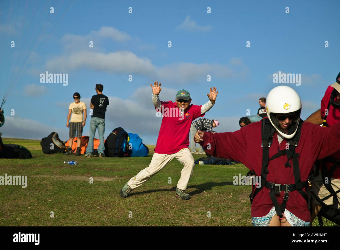 First tandem flight San Diego, Glider Park, California, USA Stock Photo