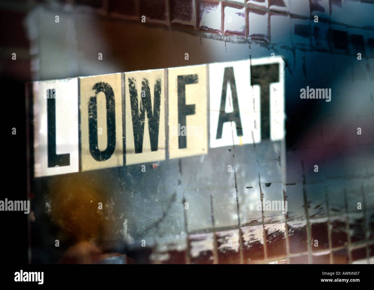 Low fat typography, montage Stock Photo
