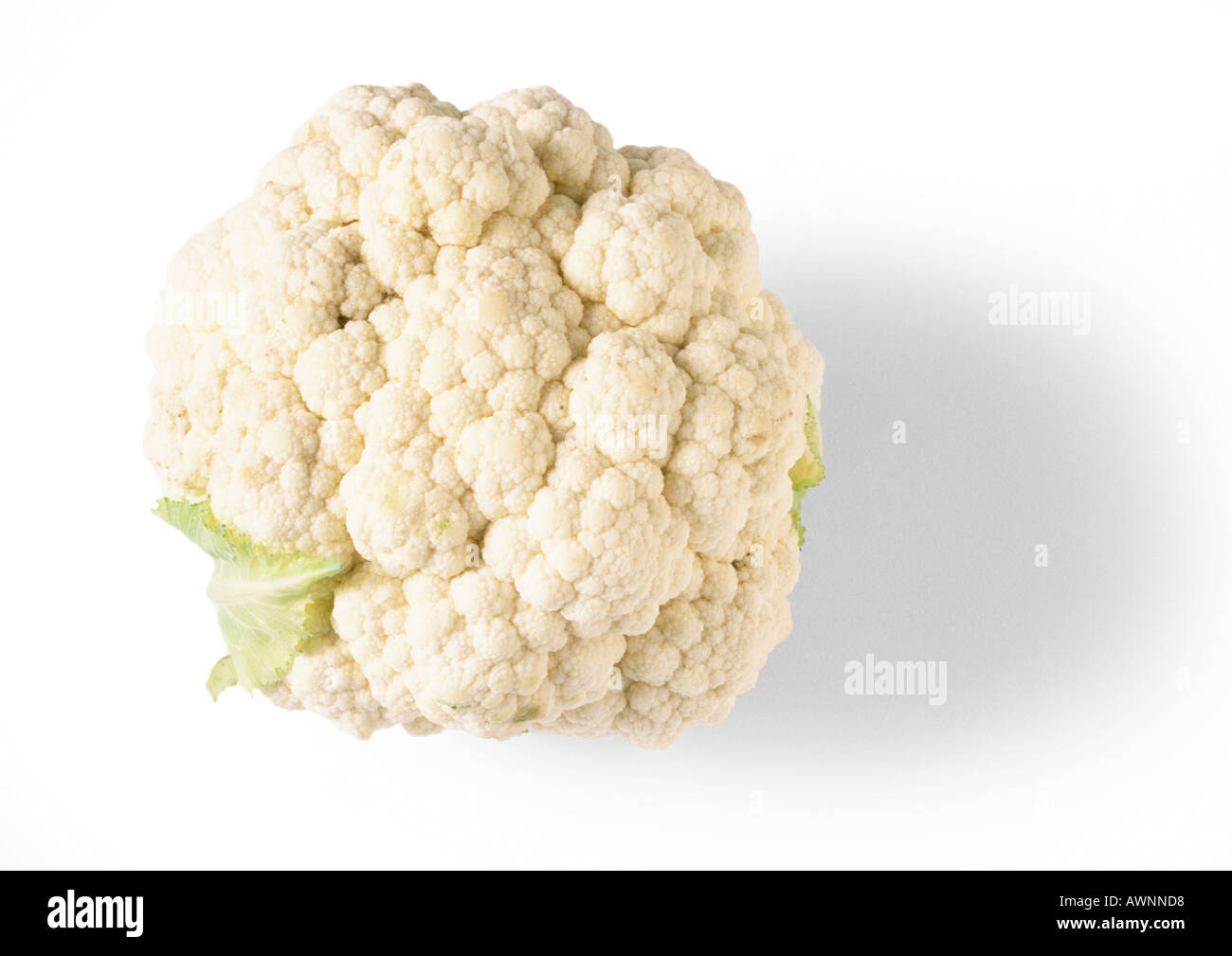Head of cauliflower, top view, close-up Stock Photo