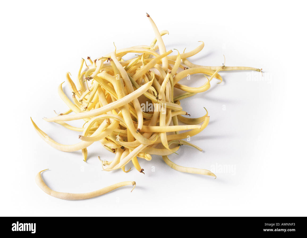 Mound of yellow string beans Stock Photo