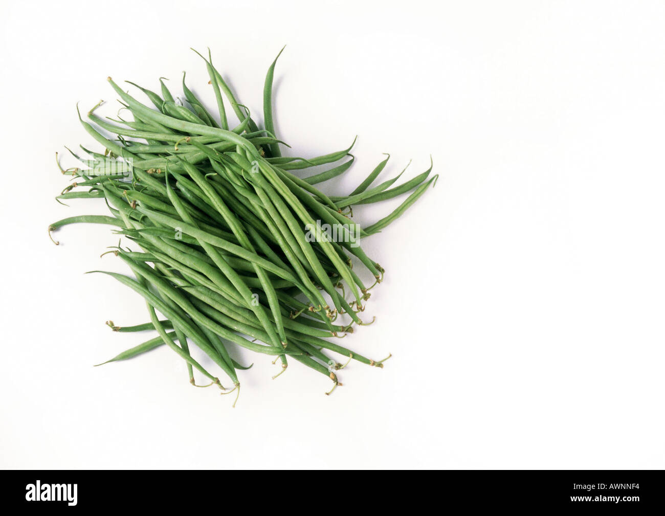 Pile of green string beans Stock Photo
