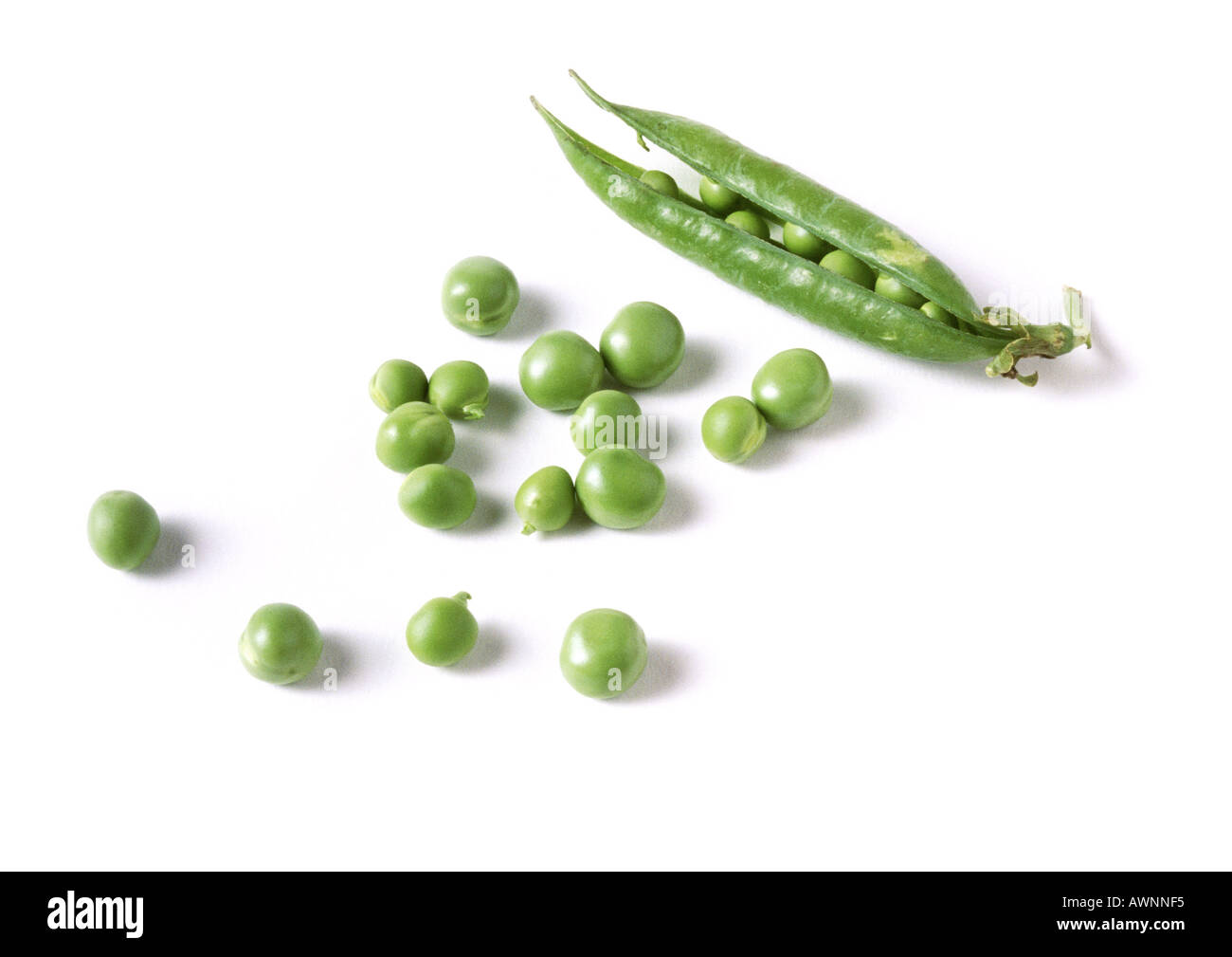 Peas and pea pod, close-up Stock Photo