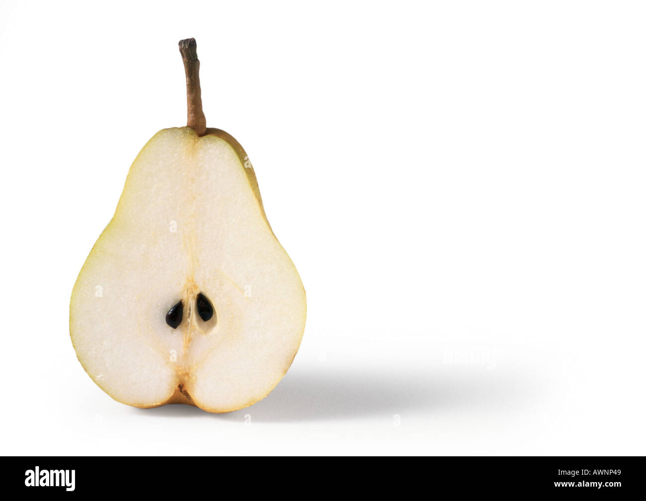 Pear half, close-up Stock Photo