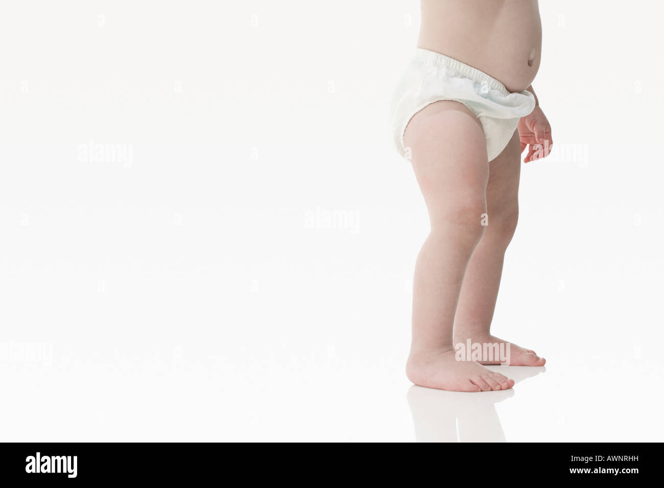 Baby in a diaper Stock Photo