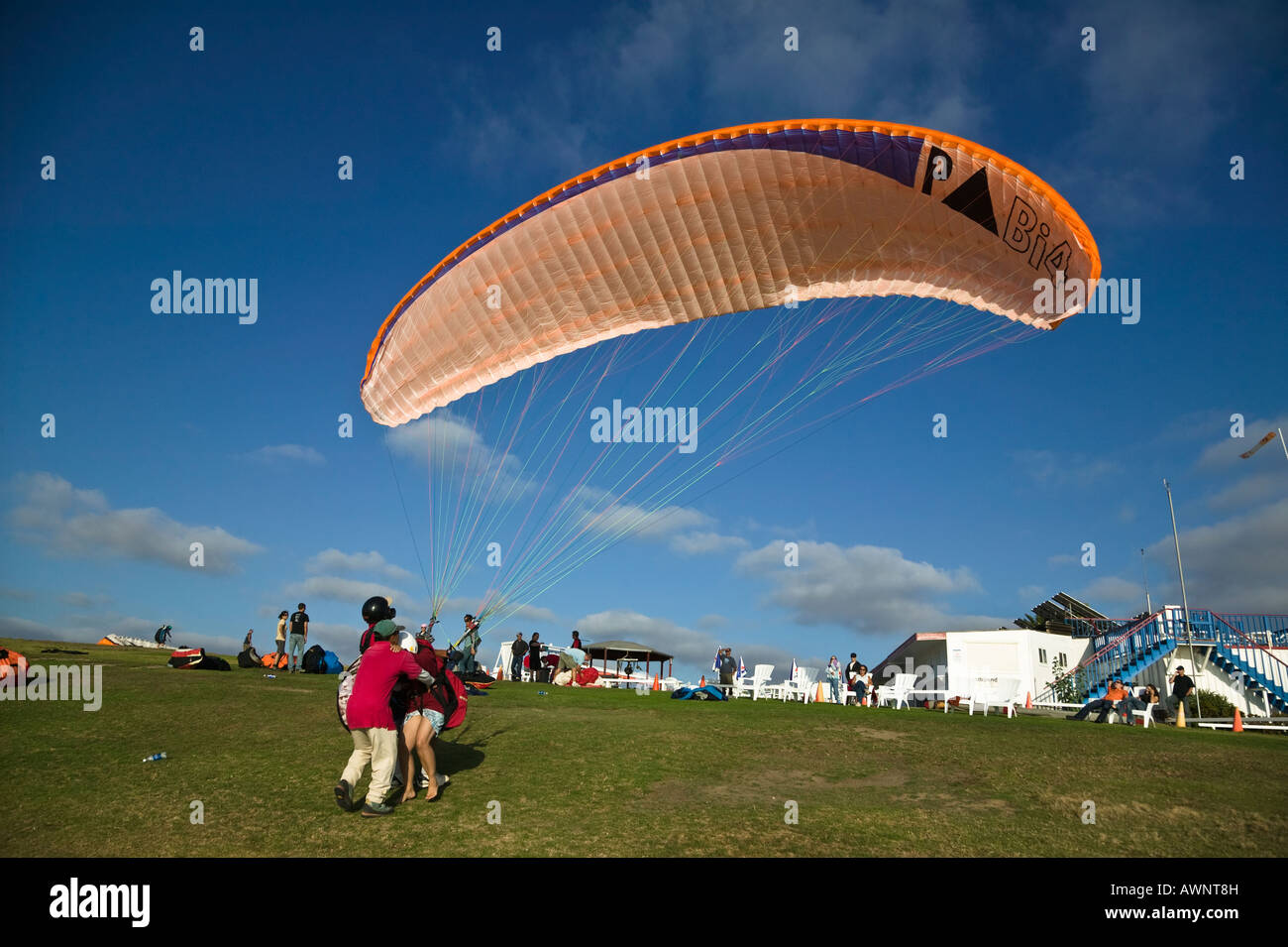 First tandem flight San Diego, Glider Park, California, USA Stock Photo