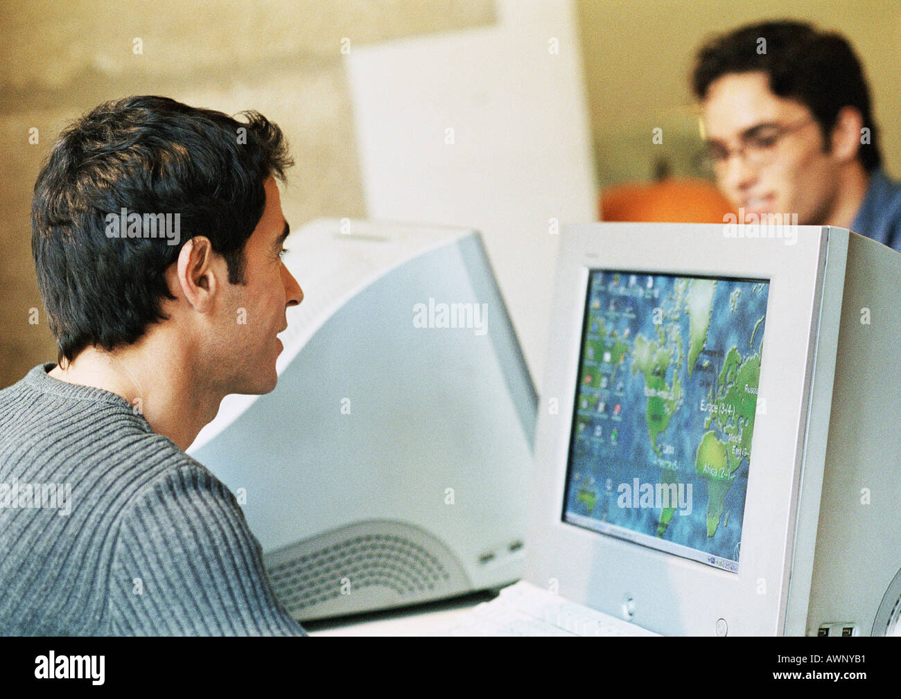 People using computers Stock Photo - Alamy