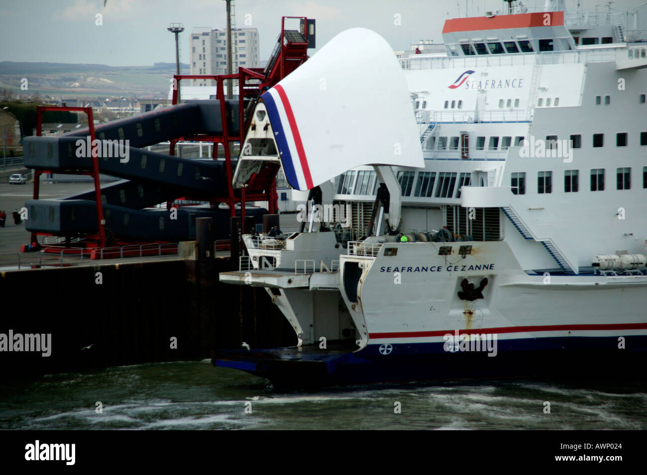 CAR FERRY CALAIS HARBOUR FRANCE Stock Photo Alamy