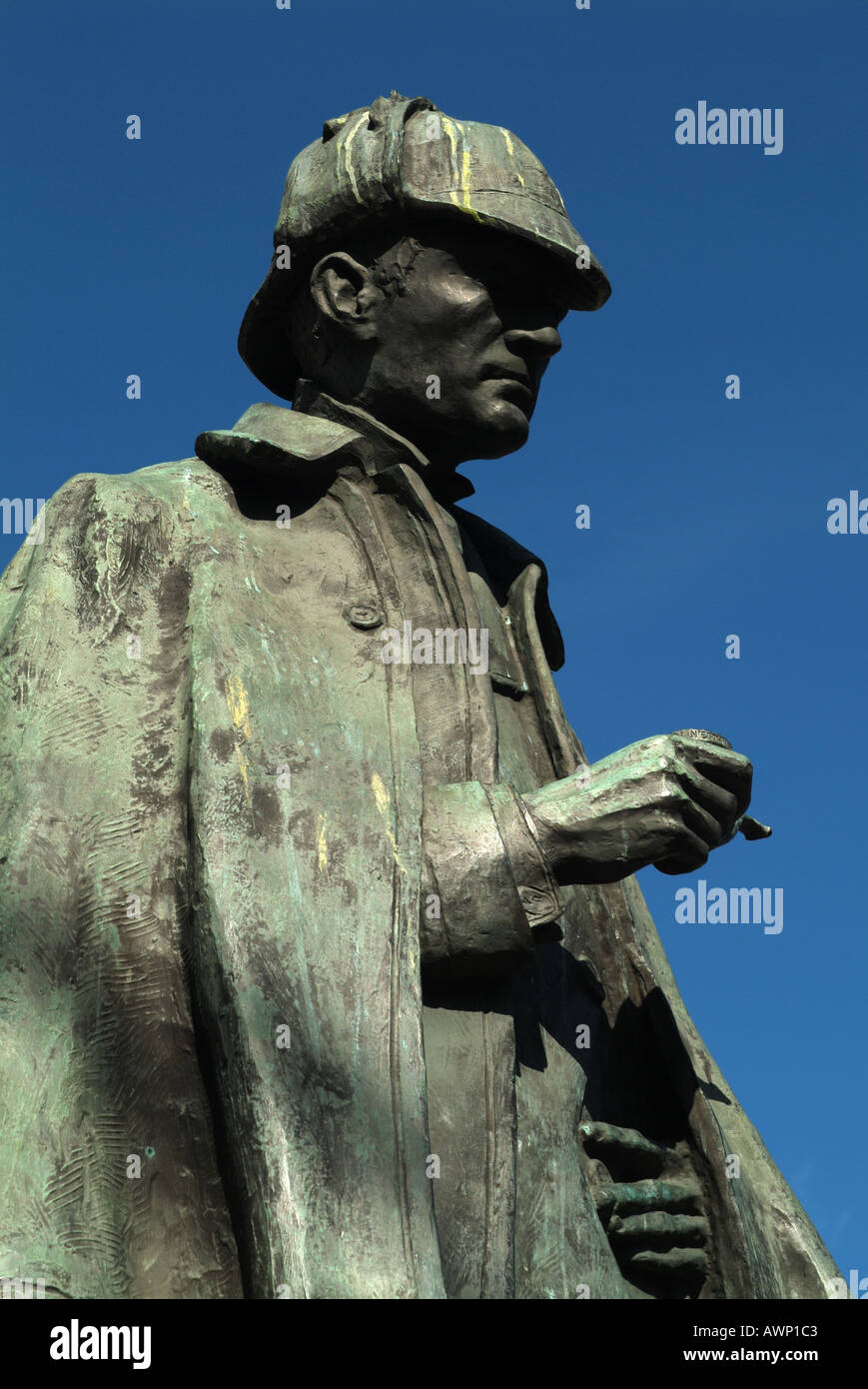 Statue of the fictional detective Sherlock Holmes in Picardy Place, Edinburgh, Scotland, UK. Stock Photo