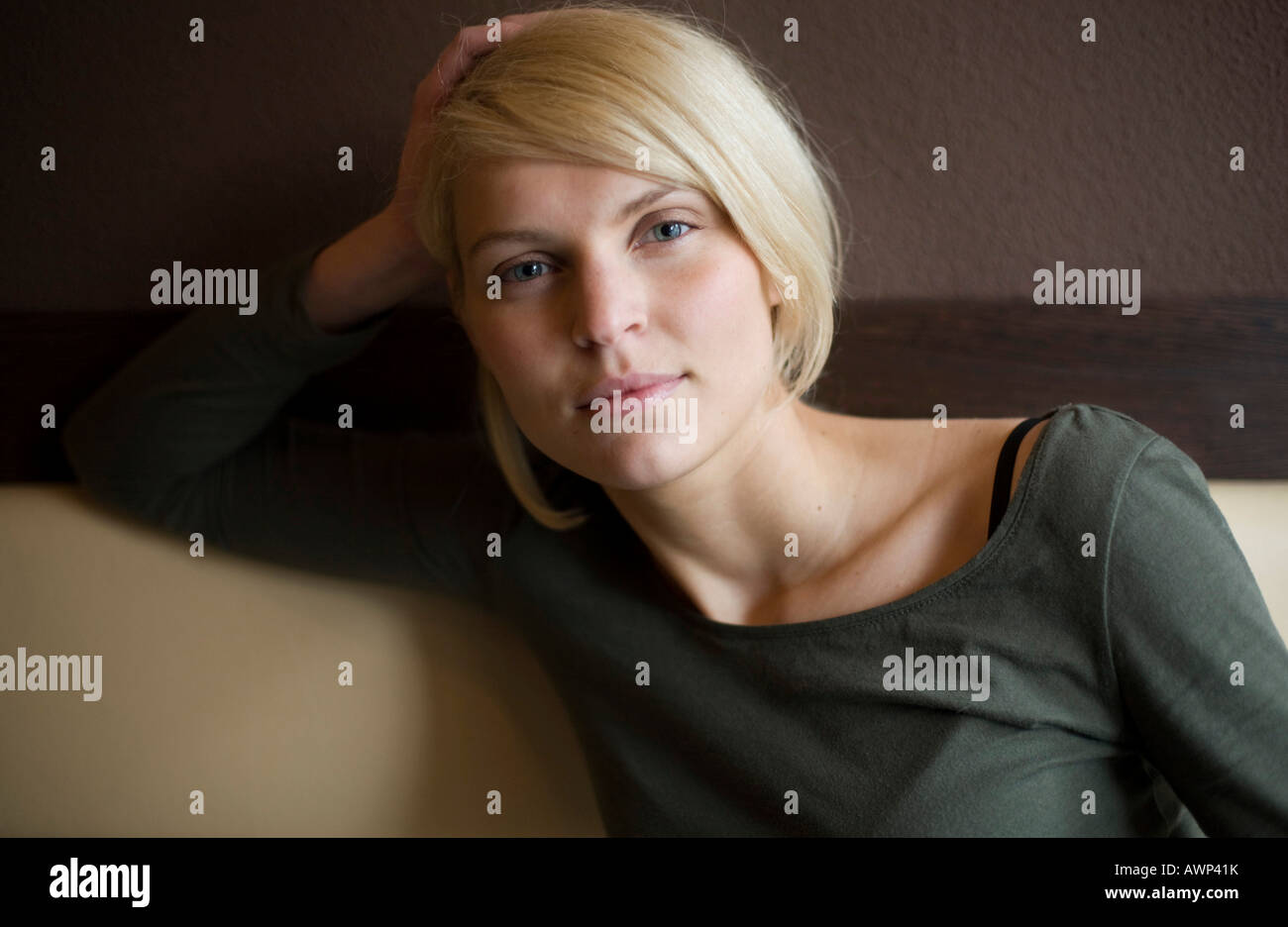 Portrait of a blonde woman Stock Photo
