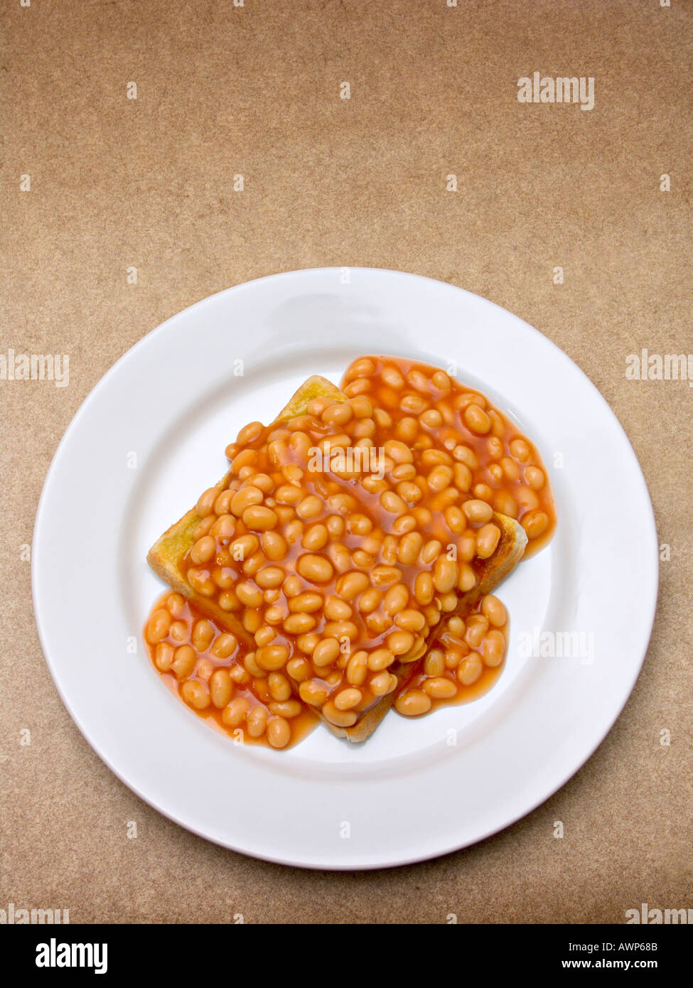 Beans on toast Stock Photo Alamy