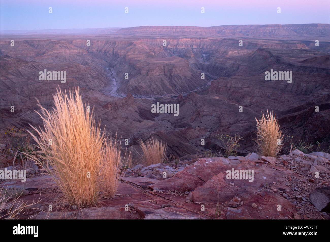 Morning view over Fish River Canyon, Namibia, Africa Stock Photo