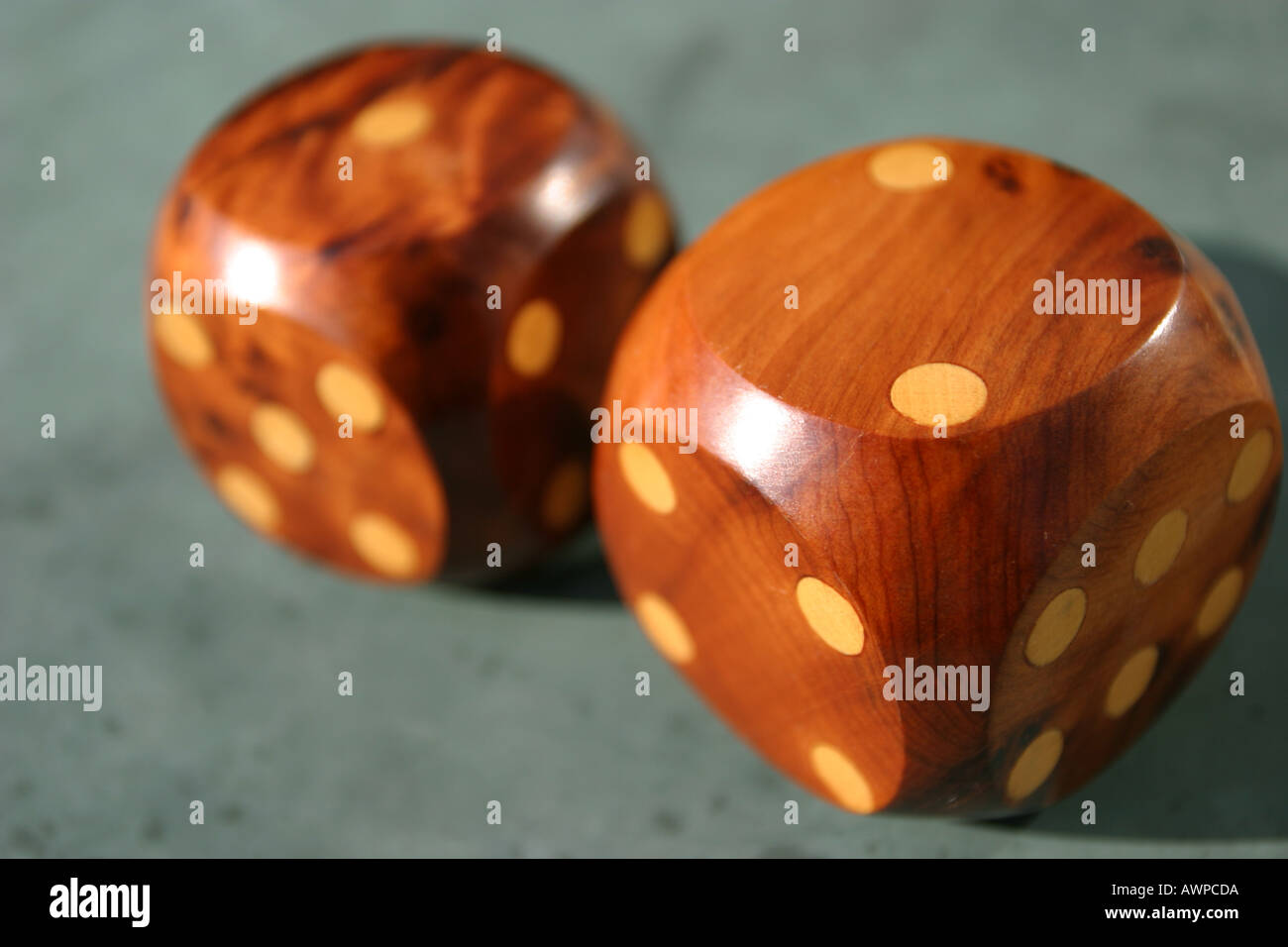 Wooden dice  Stock Photo