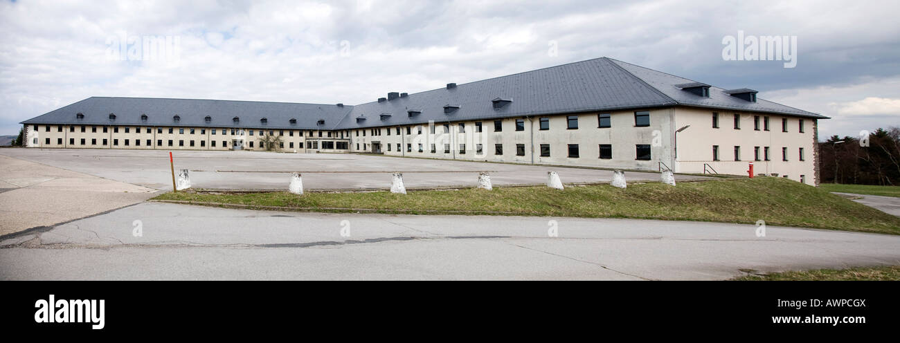 Grounds of the former NS-Ordensburg Vogelsang (National Socialist estate), Van Dooren barracks, Eifel, North Rhine-Westphalia,  Stock Photo