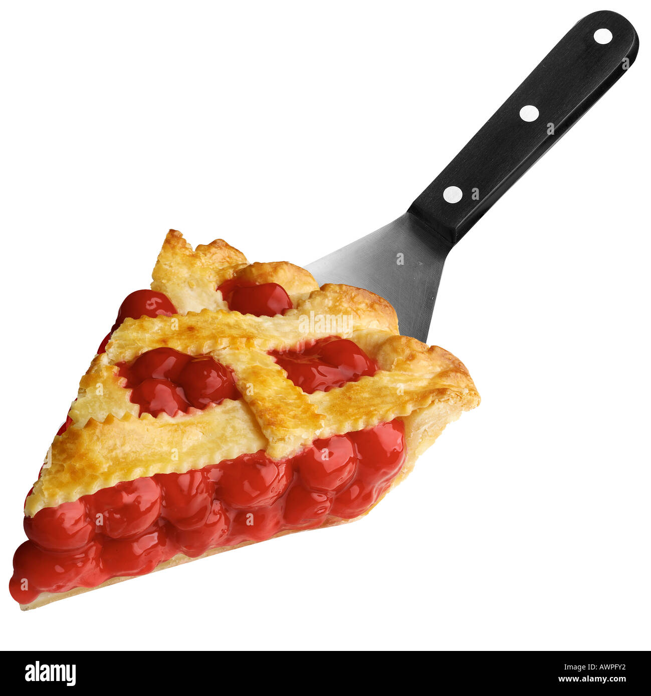 Cherry Pie Slice Stock Photo Alamy