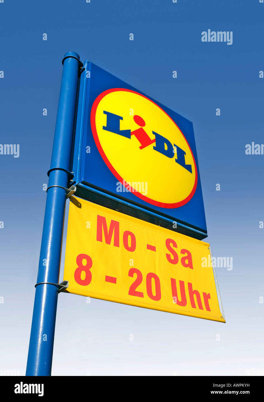 LIDL logo, German trading company Stock Photo
