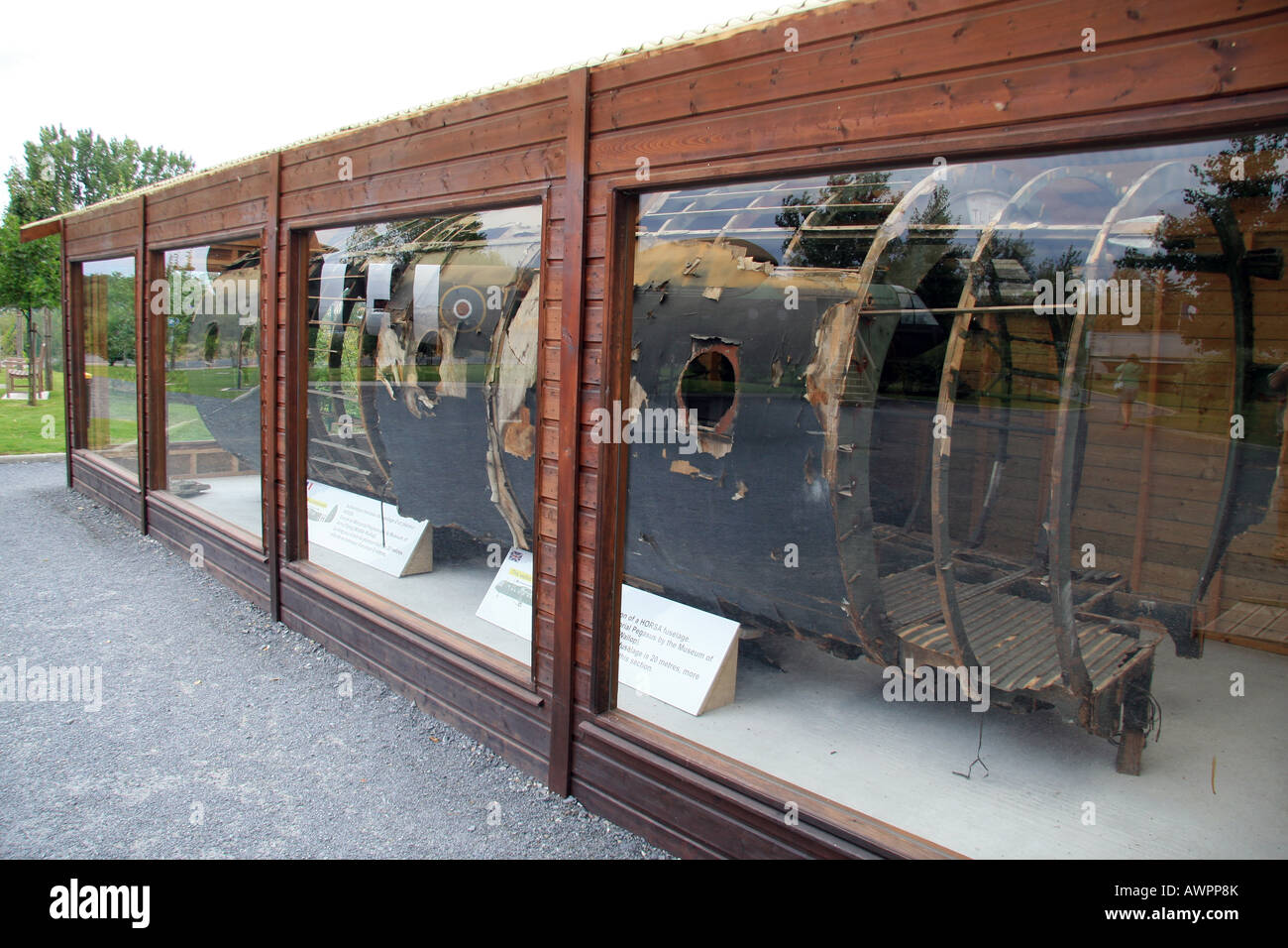 A preserved section of one of the Horsa gliders which landed on D Day
