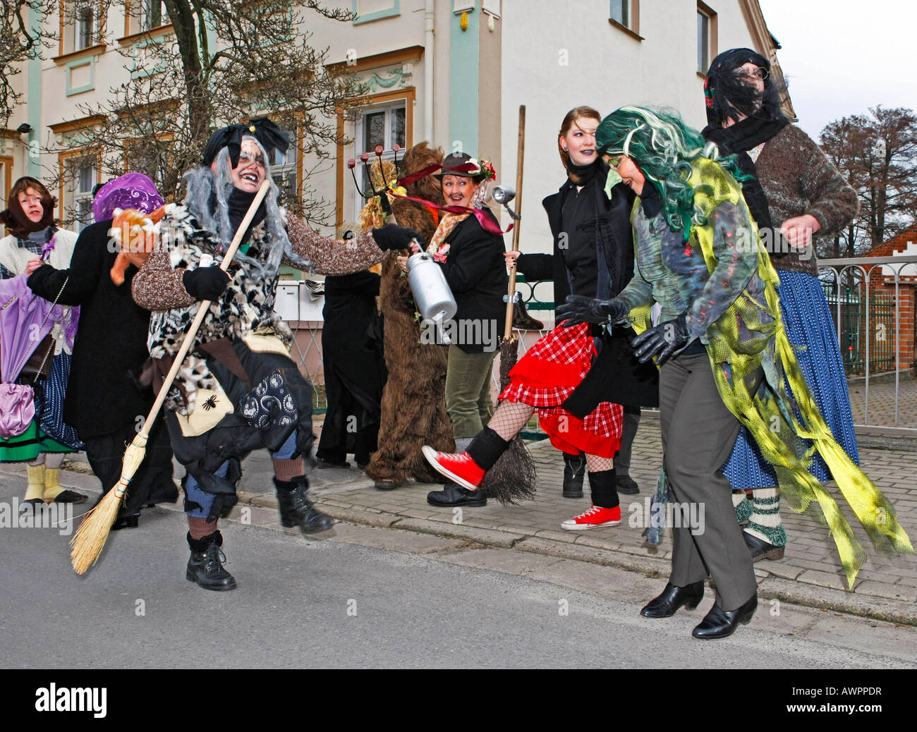 Traditional Sorbian rites performed during Carnival (Mardi Gras)  celebrations in Luebbenau, Spreewald, Brandenburg, Germany, Eu Stock Photo  - Alamy