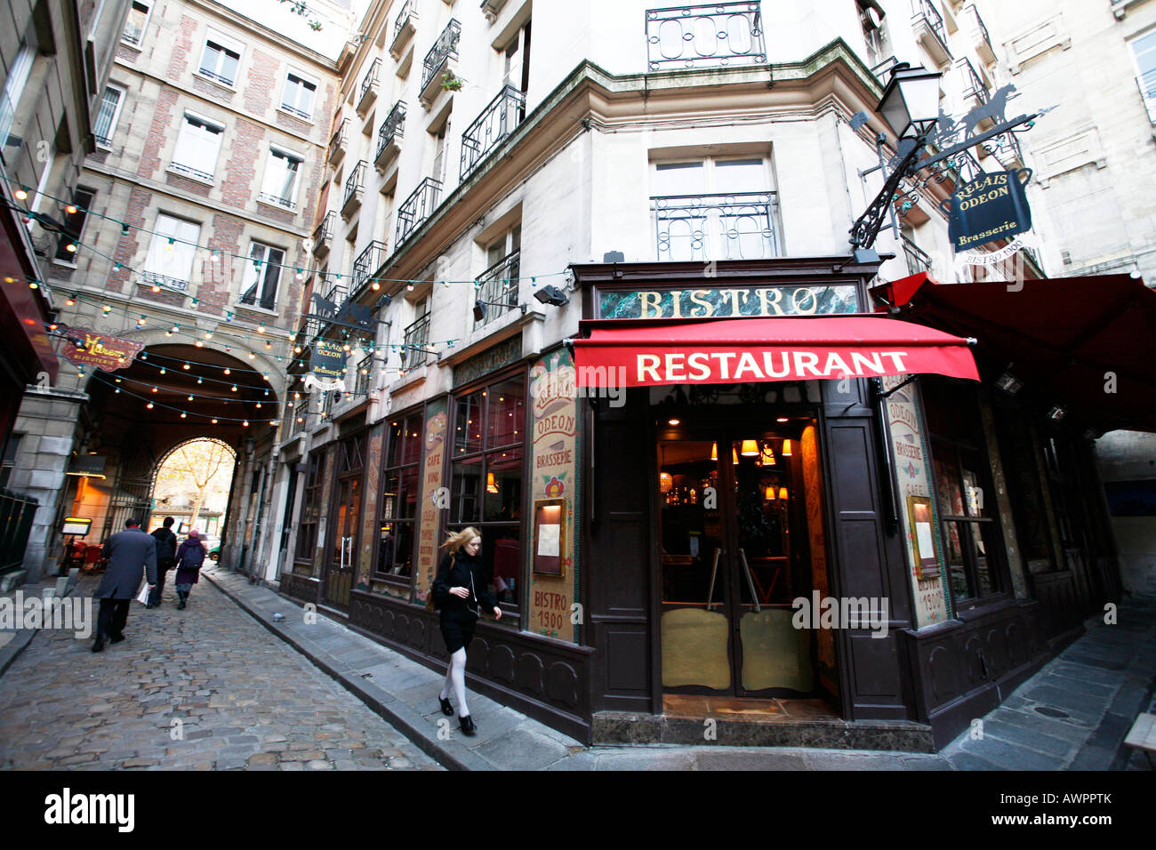 Bistro Restaurant 1900 at Place de l'Odeon, Paris, France, Europe Stock Photo