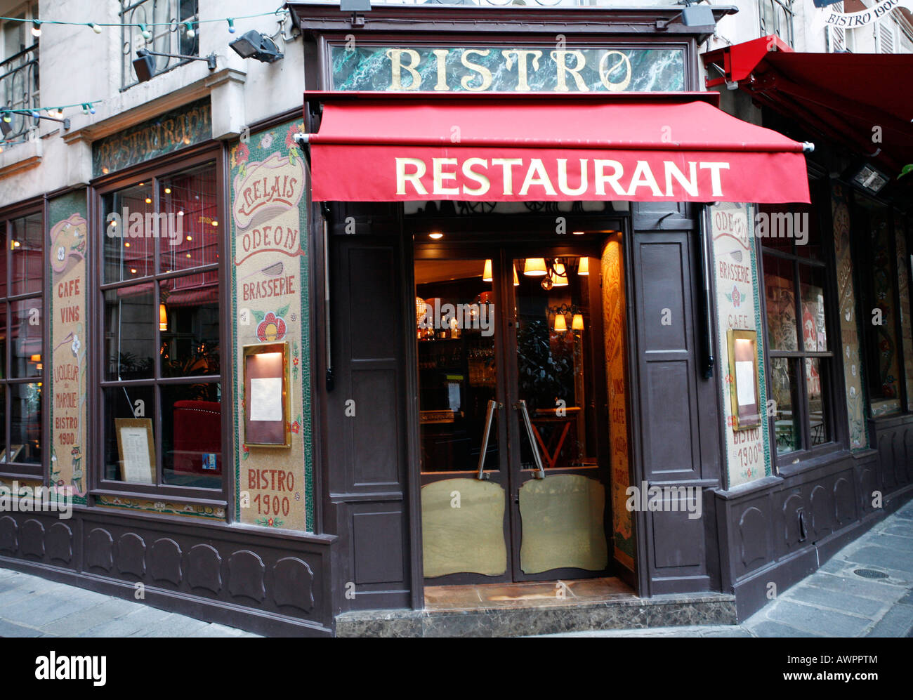 Bistro Restaurant 1900 at Place de l'Odeon, Paris, France, Europe Stock Photo