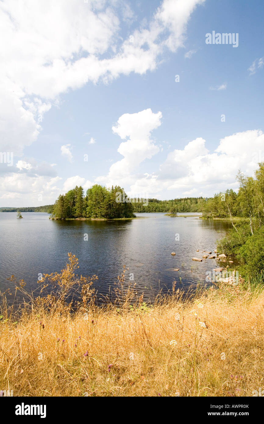 Lakeside landscape near Vimmerby, Smaland, Sweden, Scandinavia, Europe Stock Photo