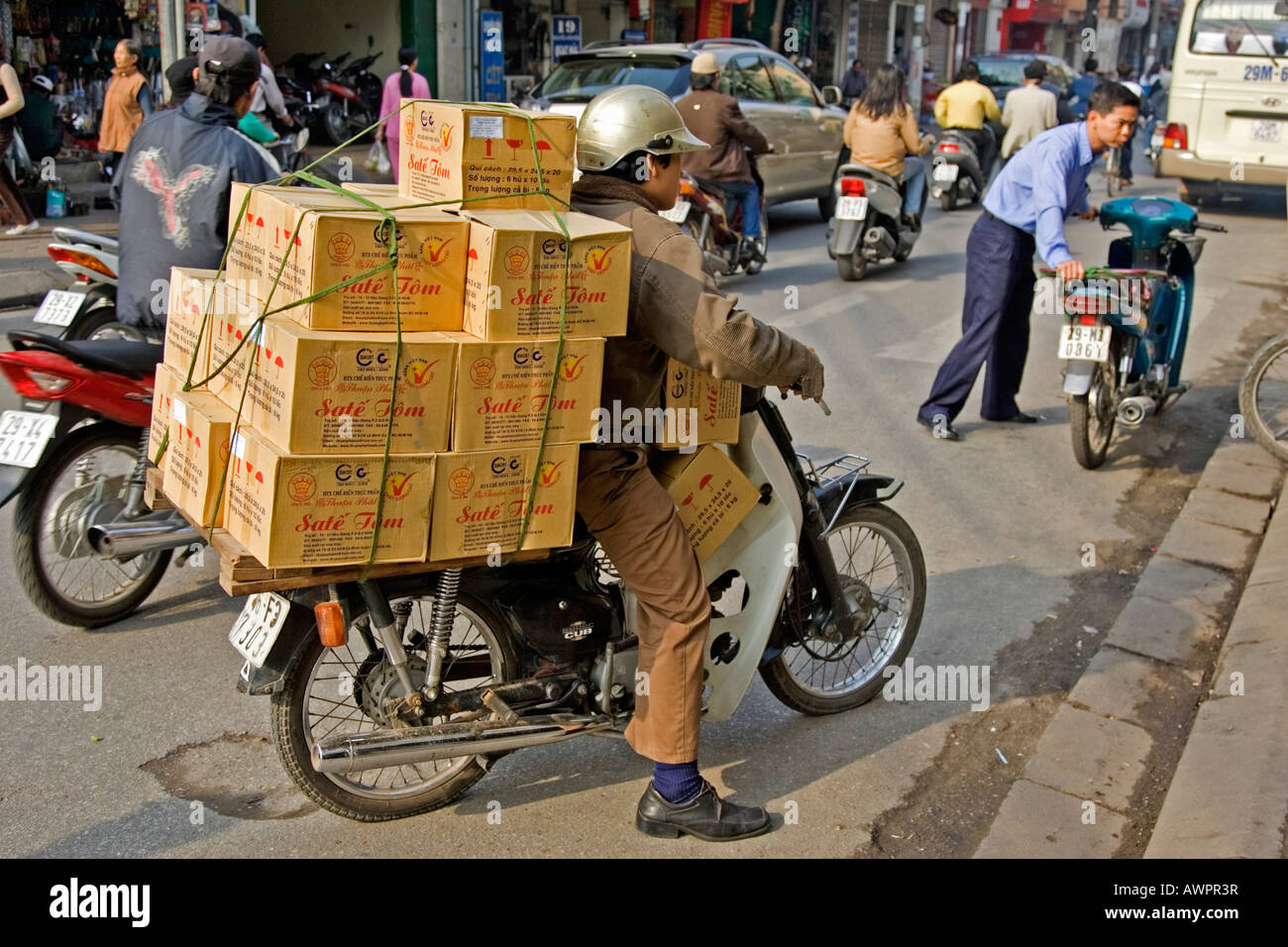 Transport of articles, Hanoi, Vietnam, Asia Stock Photo