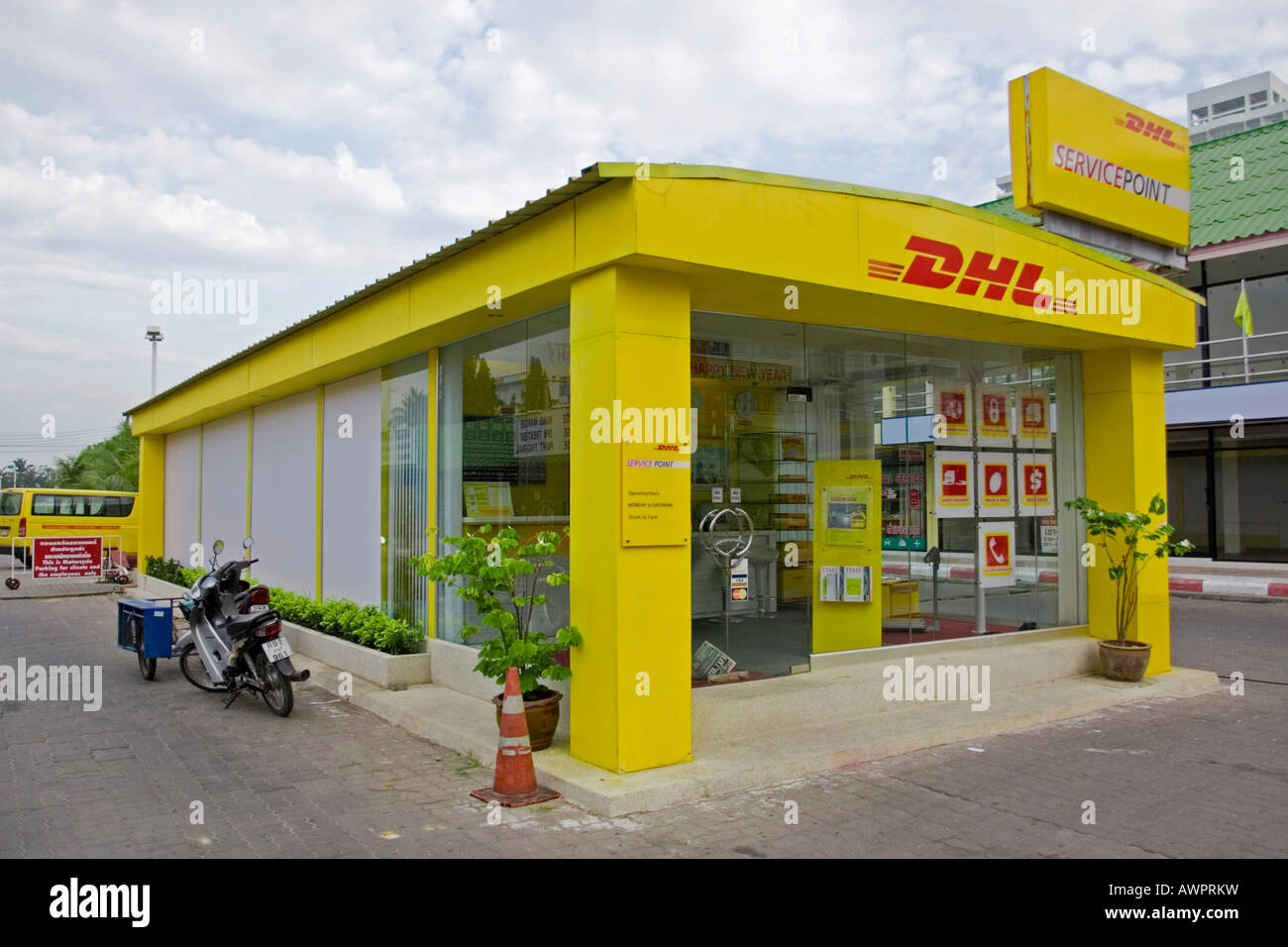 DHL - branch in Pattaya, Thailand, Asia Stock Photo