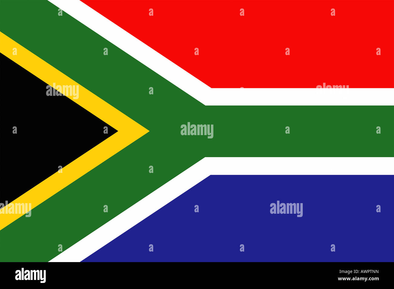 The flag of South Africa - graphic Stock Photo