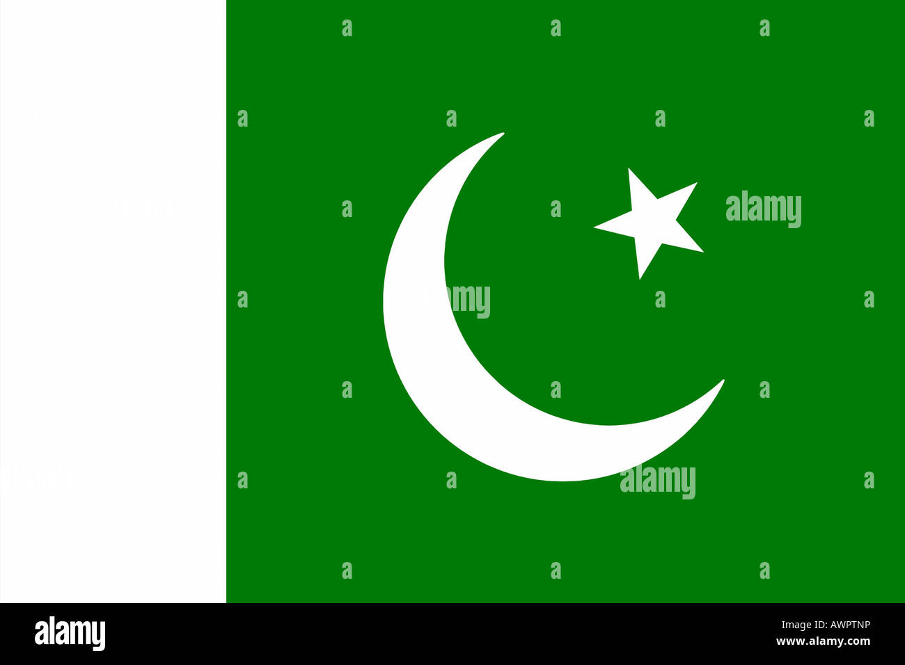 The flag of Pakistan - graphic Stock Photo