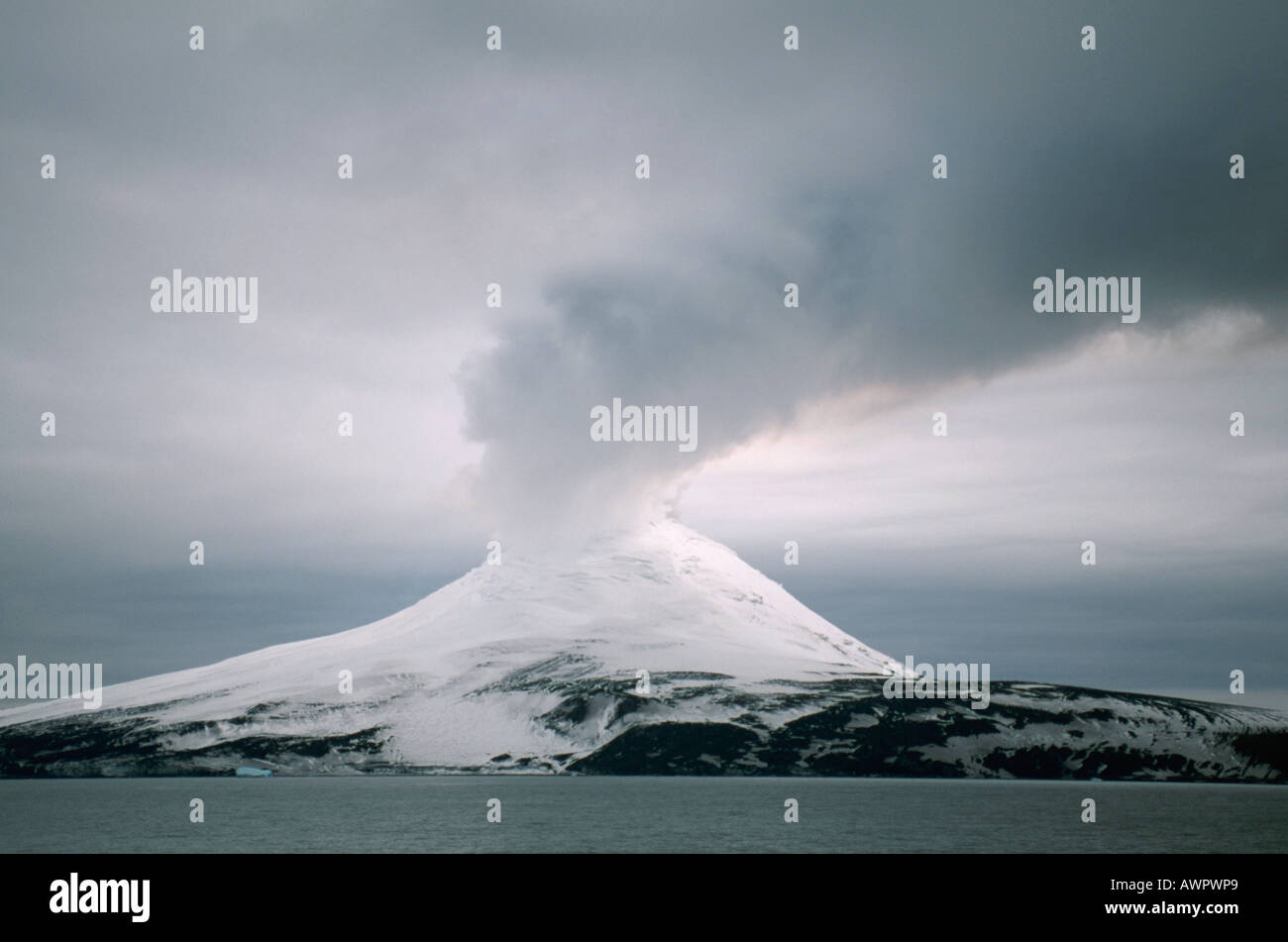 Active volcano on Saunders Island South Sandwich Islands Subantarctic