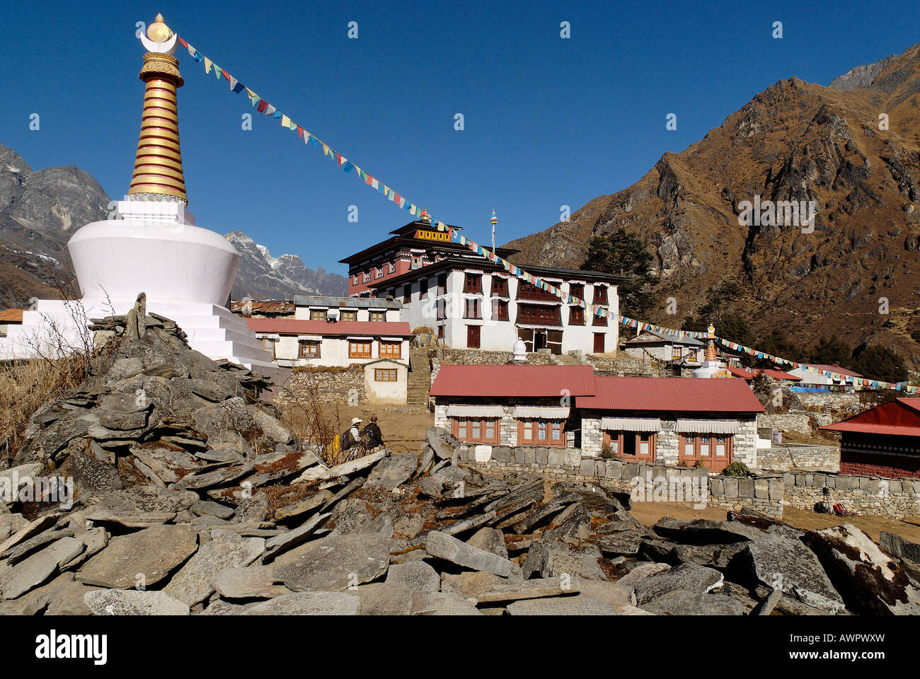 Tengpoche monastery, Sagarmatha National Park, Khumbu, Nepal Stock Photo