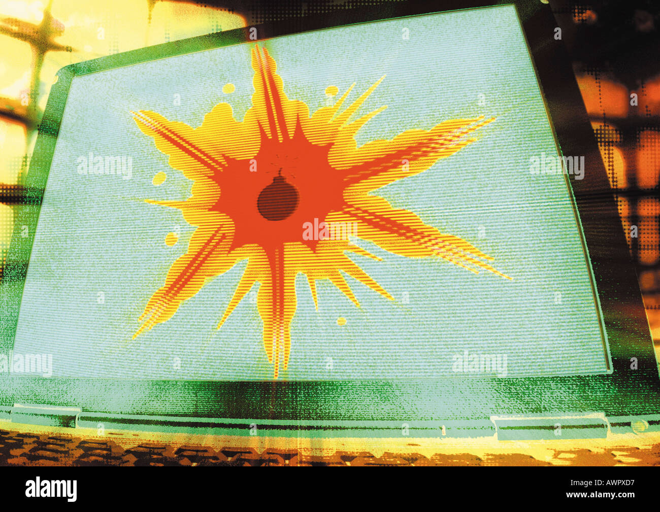 Exploding computer screen hi-res stock photography and images - Alamy