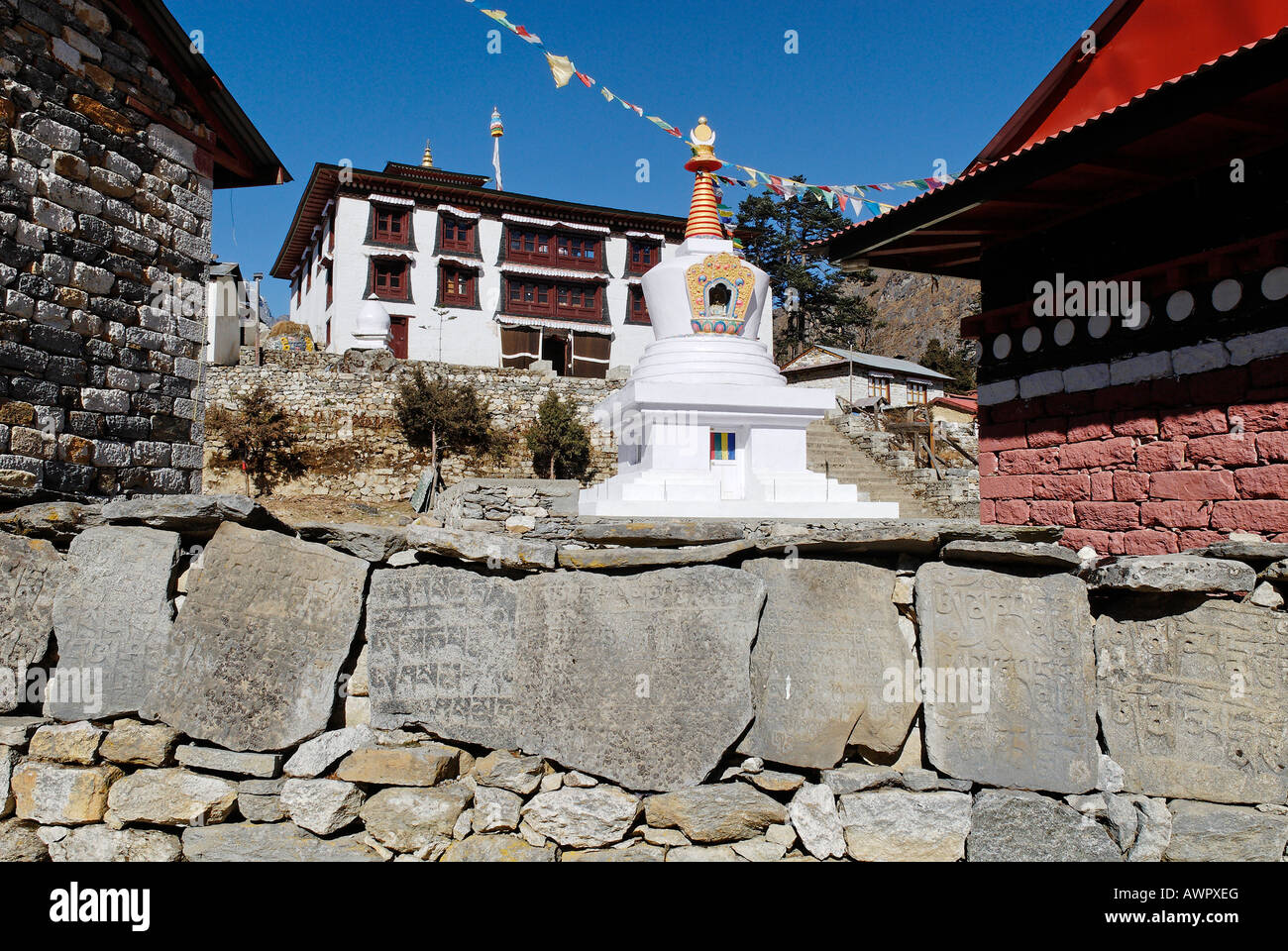 Tengpoche monastery, Sagarmatha National Park, Khumbu, Nepal Stock Photo