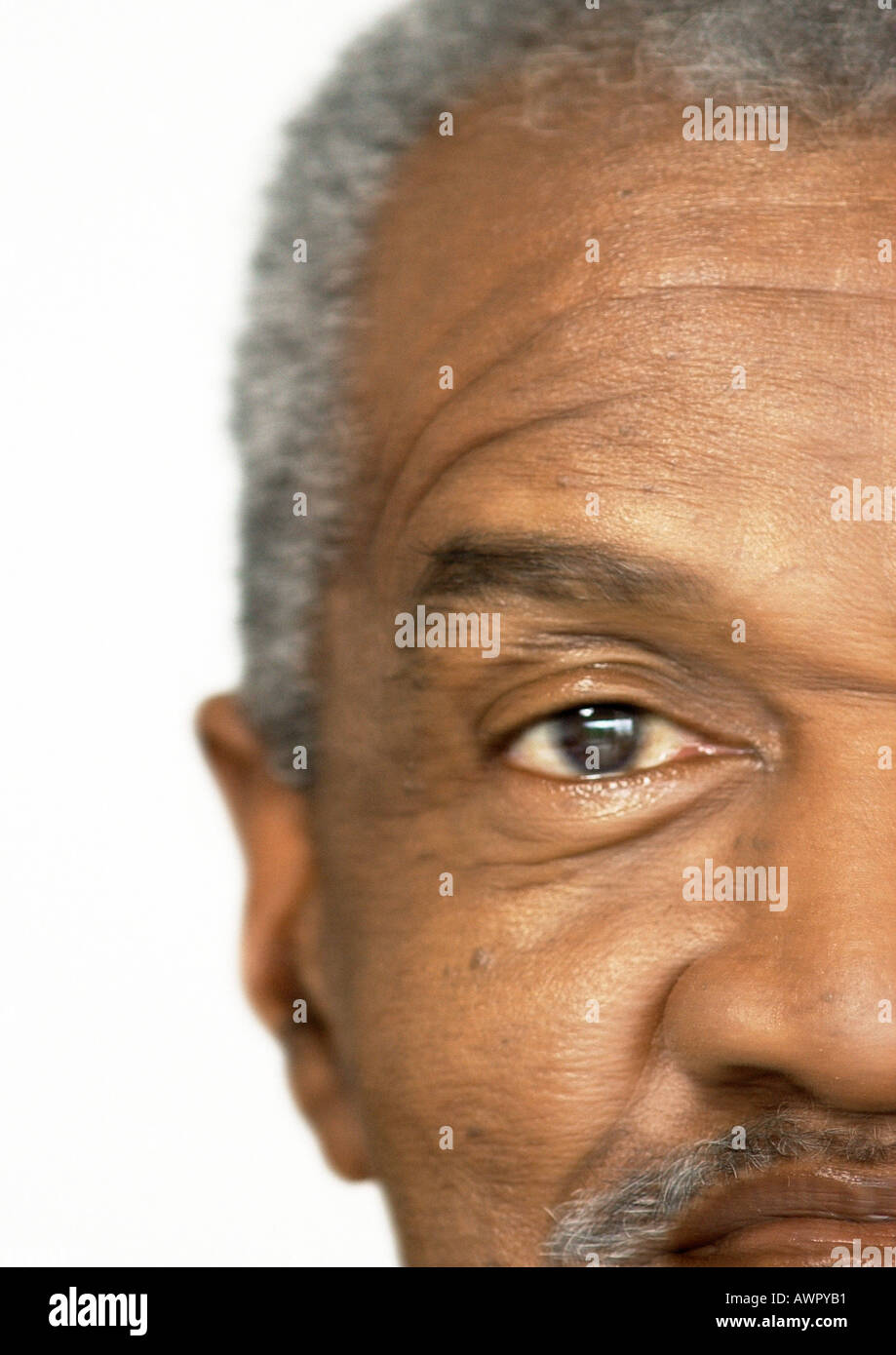 Mature man, partial view, close-up Stock Photo