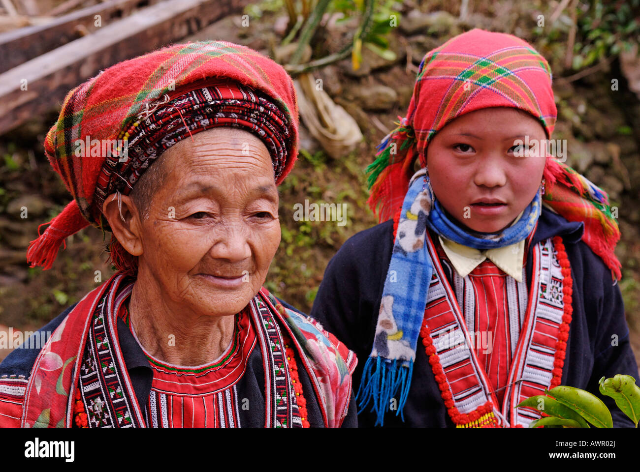 Red Zhao woman, Ha Giang Province, northern Vietnam Stock Photo - Alamy