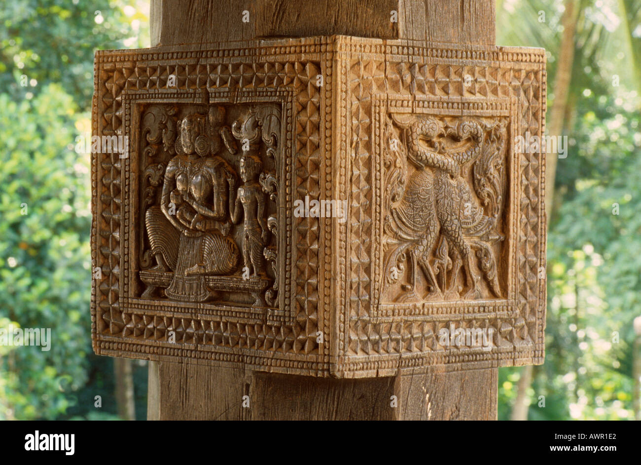 Sri Lanka Traditional Wood Carving High Resolution Stock Photography