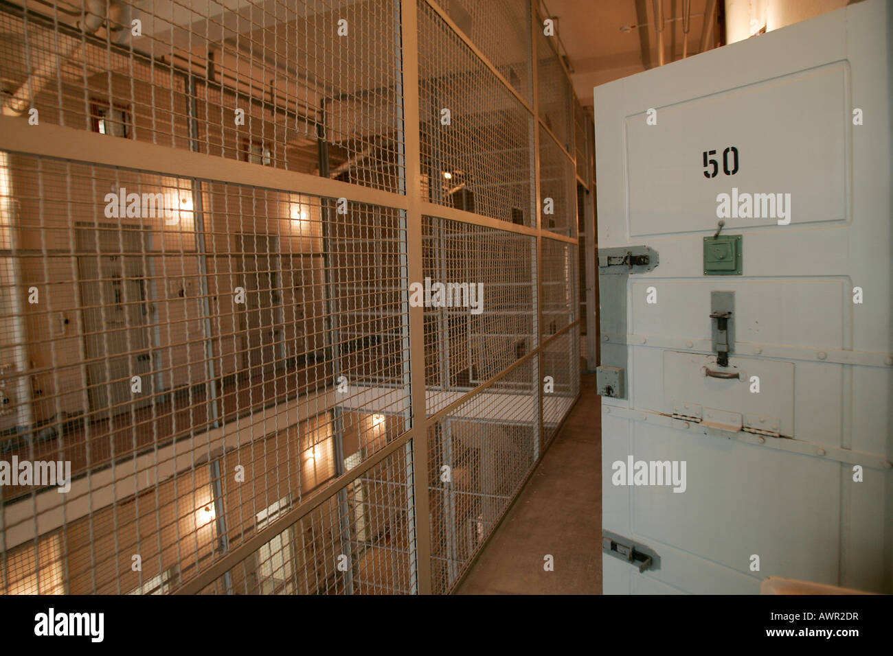 Interrogation room in a prison building of the Ministry for public security (MfS, state security service) Dresden, Saxonia, Ger Stock Photo