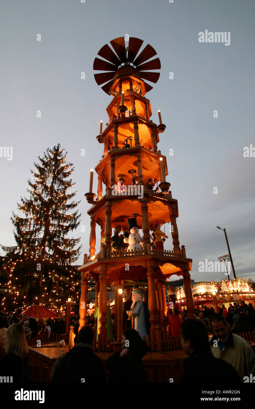 Striezelmarket, Dresden, Saxony, Germany Stock Photo