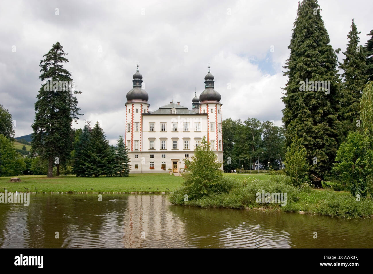 Castle Vrchlabí, administration of the national park, Czechia Stock Photo