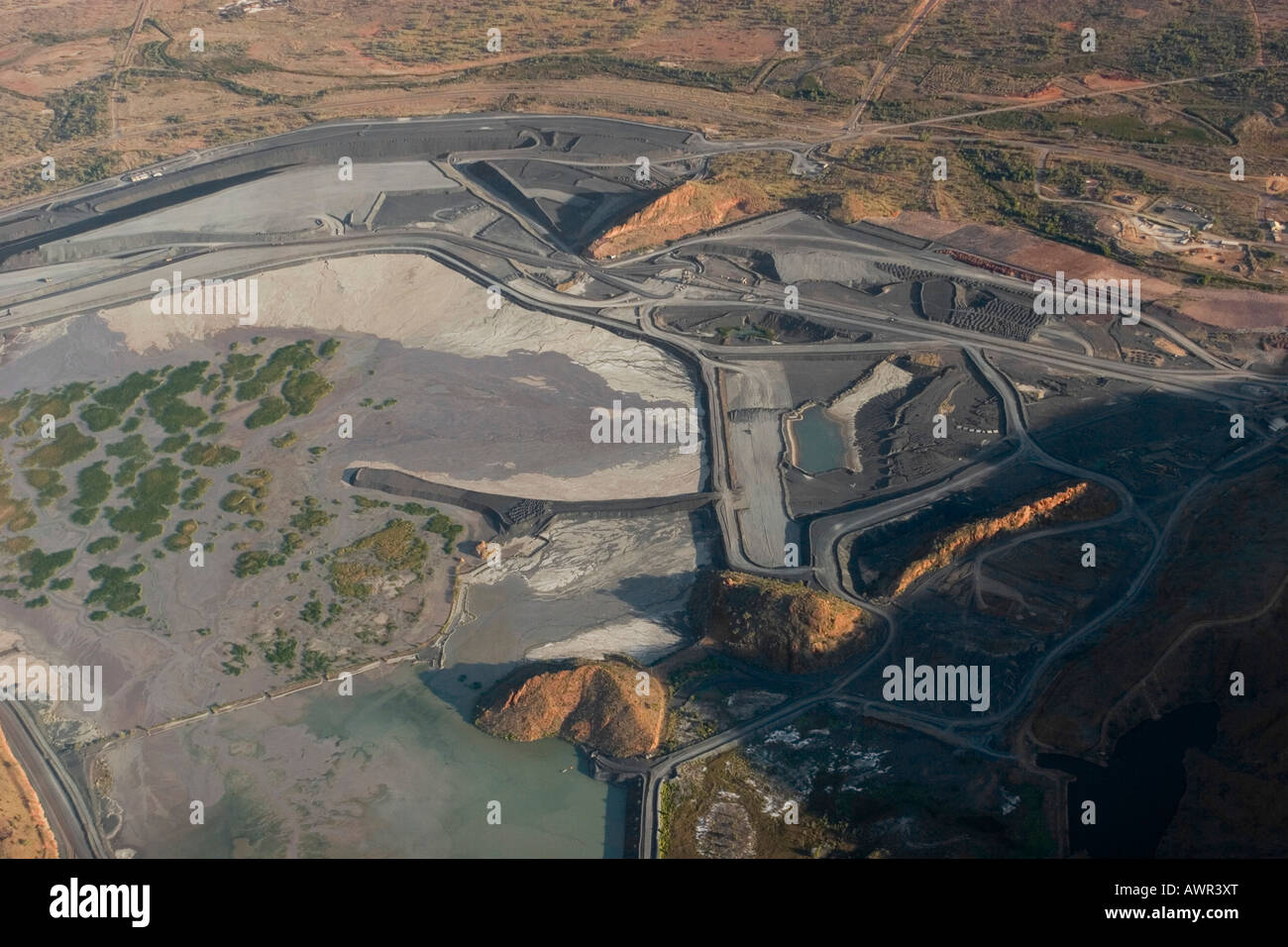 Argyle diamond mine, aerial view, Kimberley, West Australia, Australia Stock Photo